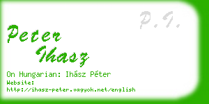 peter ihasz business card